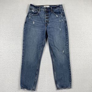 Abercrombie & Fitch Jeans Womens 28/6 Short Button‎ Fly The Mom High Rise Pants